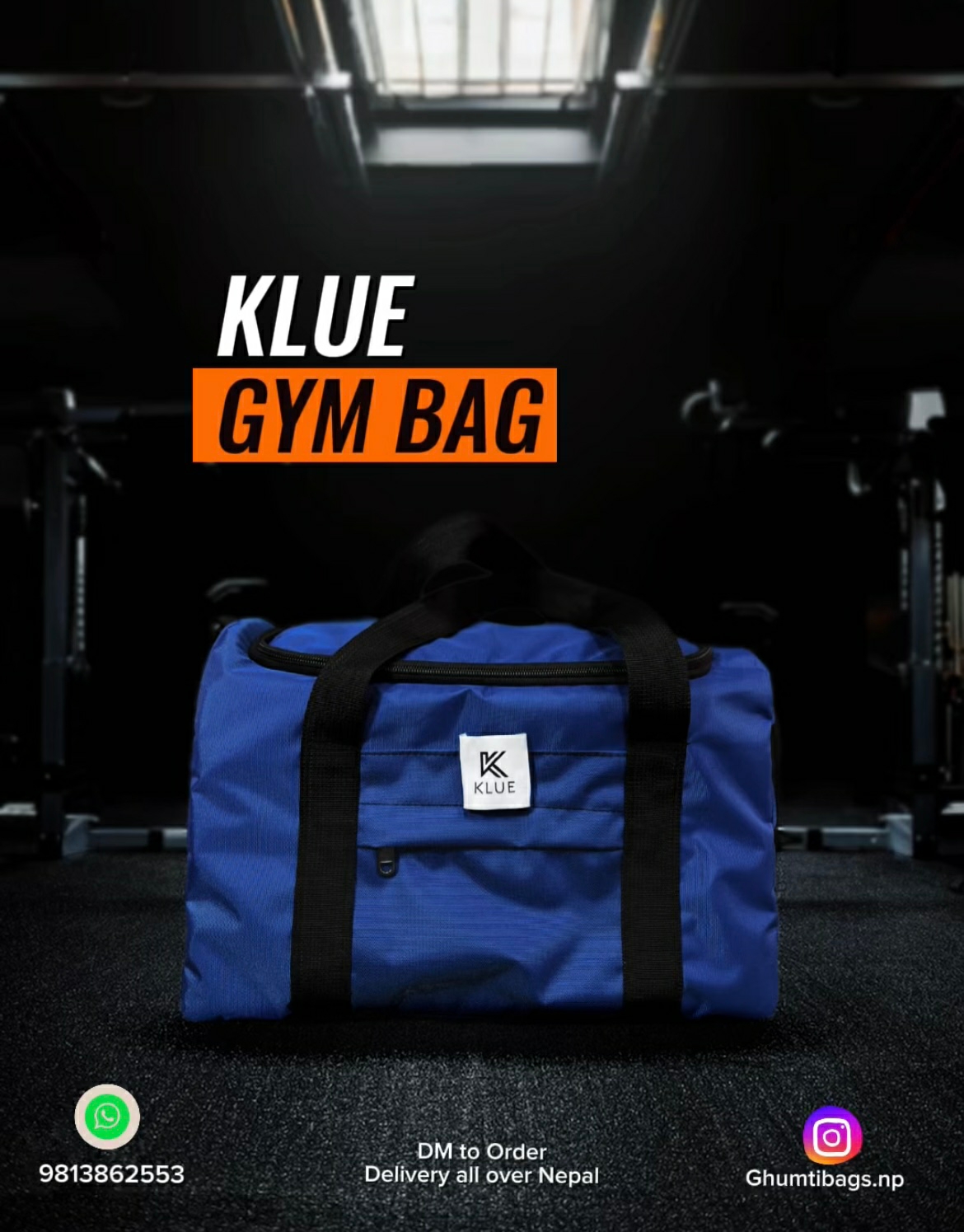 Klue Gym Bag Blue